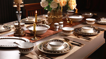 Colosseum Gold 36 Pcs Dinner Set (Palace Collection, 24K Embossed Gold)