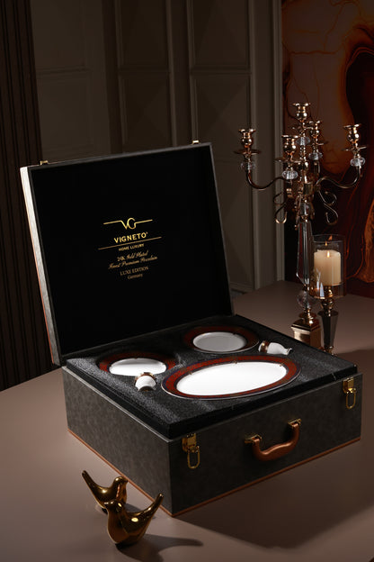 Crown Imperial 36 Pcs Dinner Set (Palace Collection, 24K Embossed Gold)