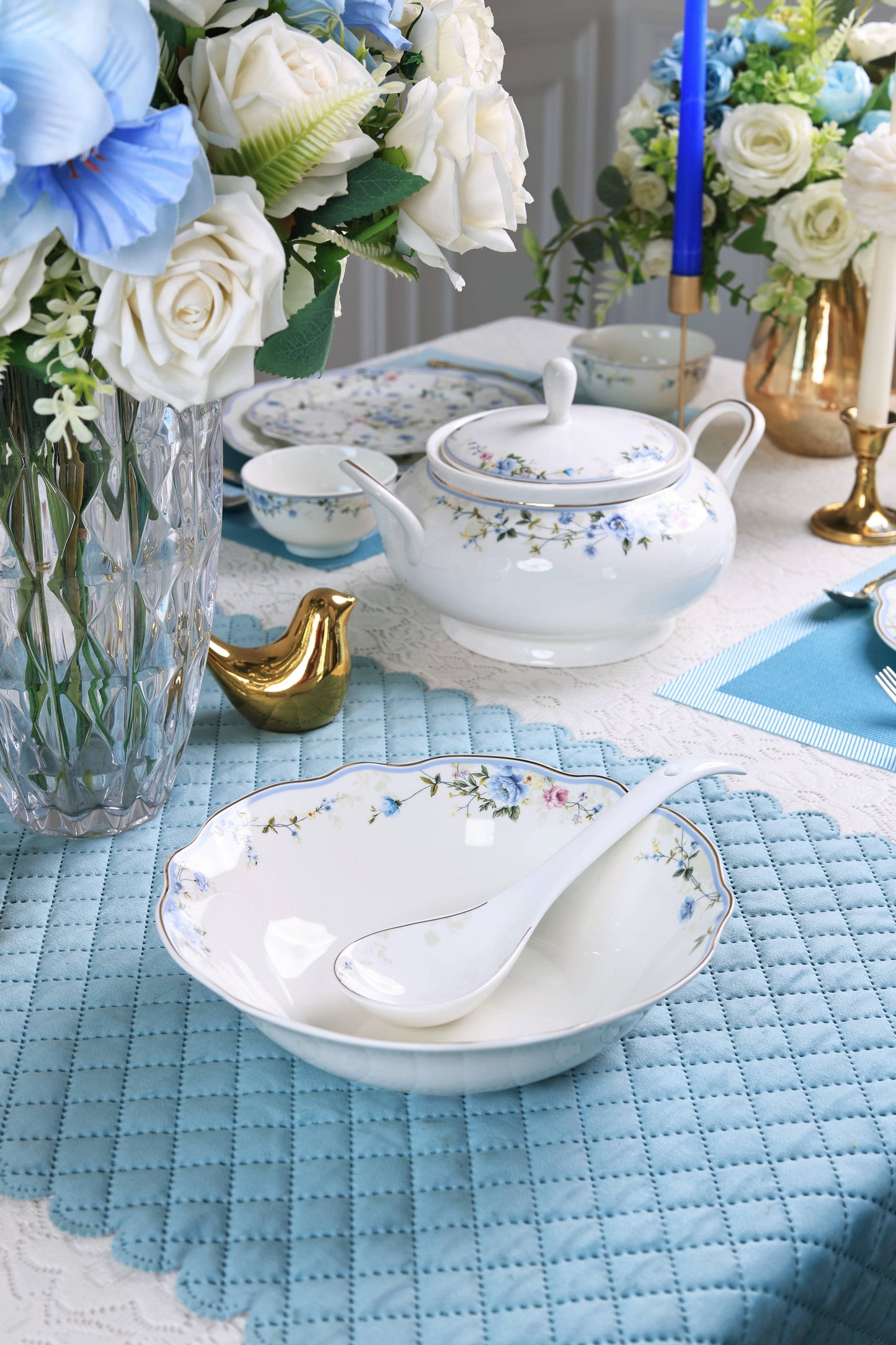 Yorkshire Bloom 59 Pcs Dinner Set