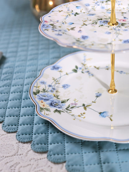 Yorkshire Bloom Two Tier Dessert Stand