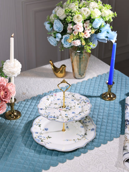 Yorkshire Bloom Two Tier Dessert Stand