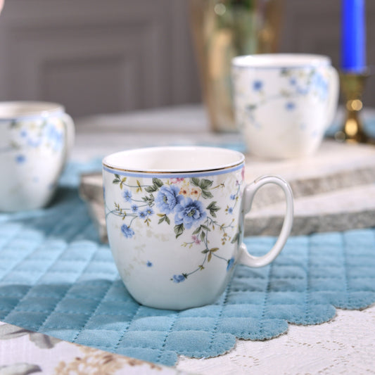 Yorkshire Bloom Mug Set (Capacity 200 ML, Set of 6) - Vigneto