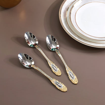 Regal Medallion 6 Pcs Dinner Spoons (Palace Collection, 24K Gold Plated)