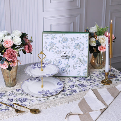Jardin de Jouy Two Tier Dessert Stand - Vigneto