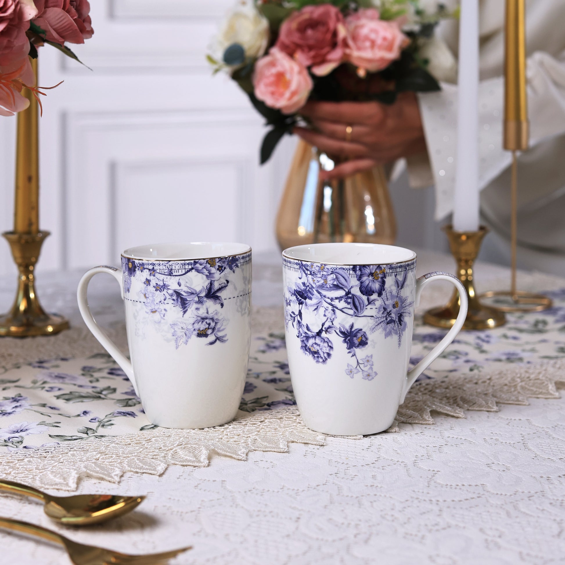 Jardin de Jouy Coffee Mugs (Set of 2, 300 ML) - Vigneto