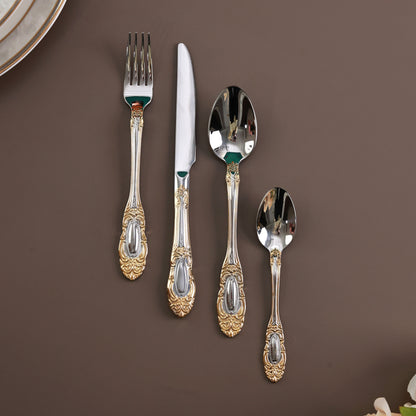 Regal Medallion 24 Pcs Cutlery Set (Palace Collection, 24K Gold Plated)