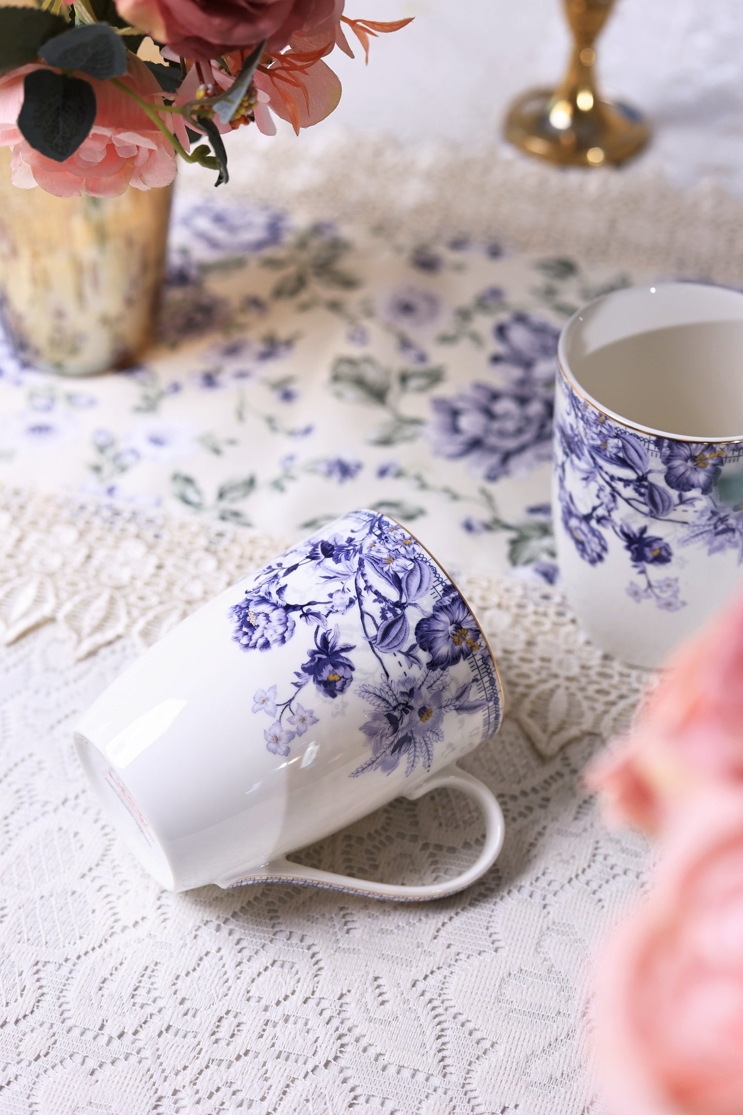Jardin de Jouy Coffee Mugs (Set of 2, 300 ML) - Vigneto