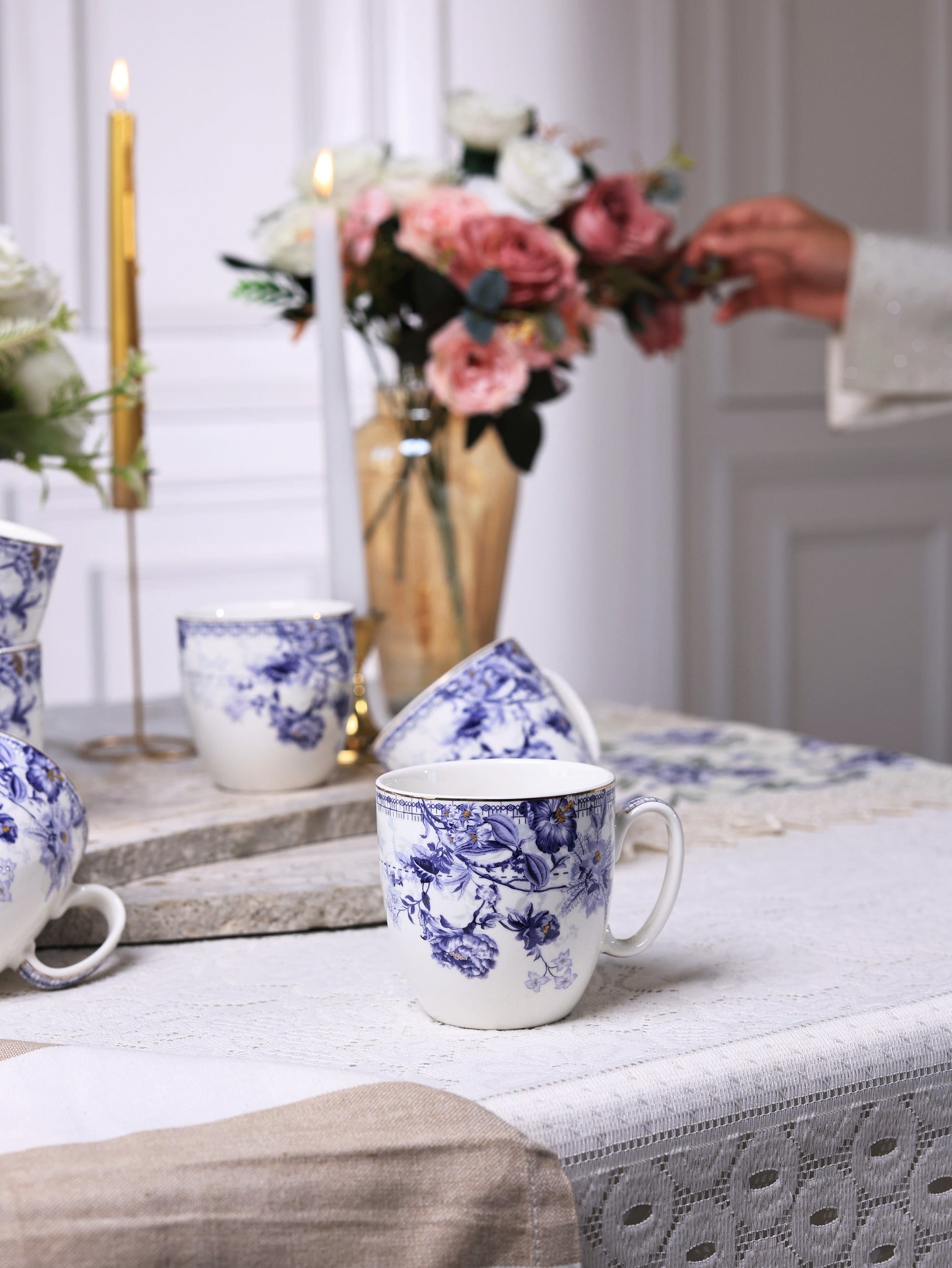 Jardin de Jouy Mug Set (Capacity 200 ML, Set of 6) - Vigneto