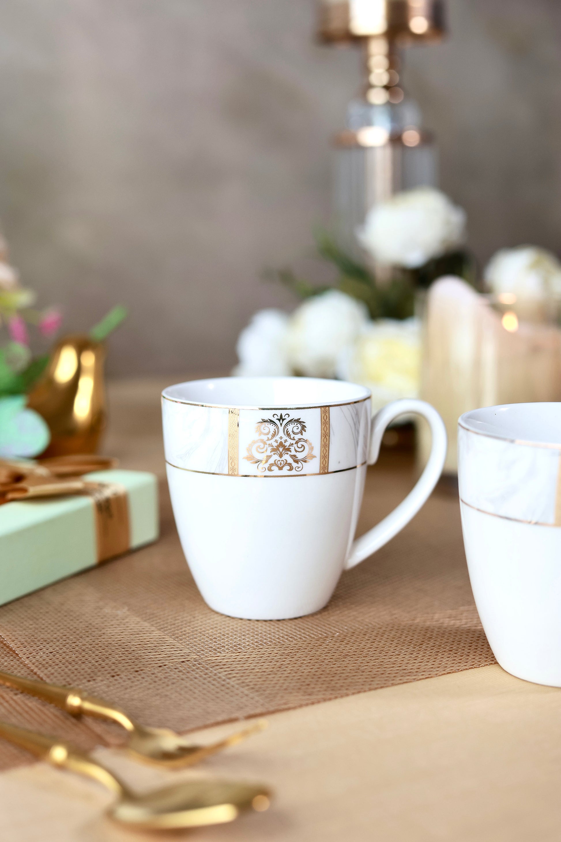 Regency Gold Mug Set (Capacity 170 ML, Set of 6) – Vigneto