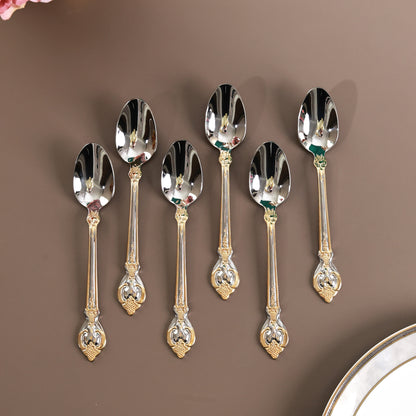Vineyard Gold 6 Pcs Dinner Spoons (Palace Collection, 24K Gold Plated)