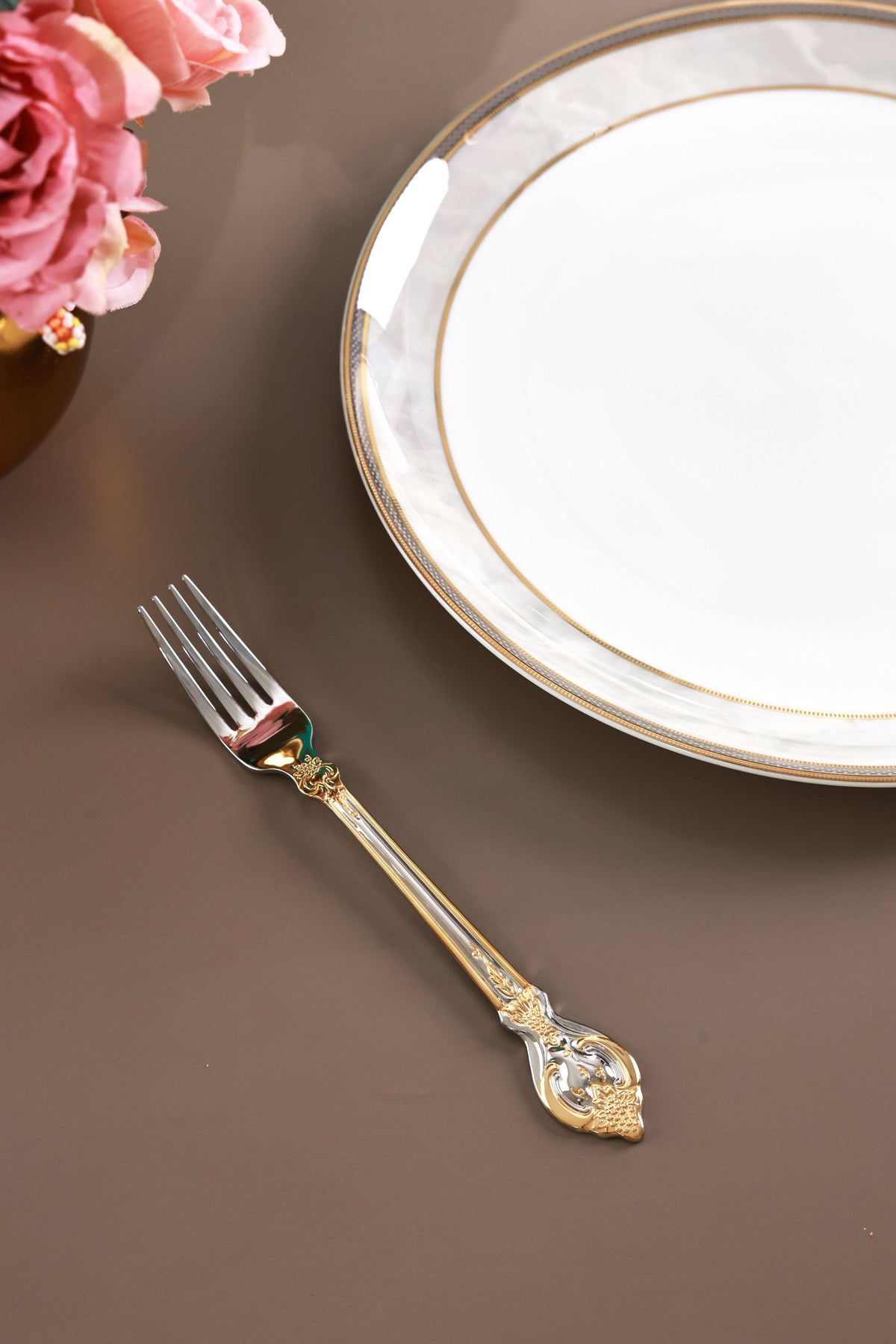 Vineyard Gold 24 Pcs Cutlery Set (Palace Collection, 24K Gold Plated)