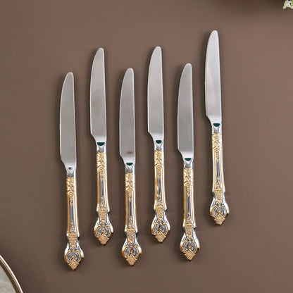Vineyard Gold 6 Pcs Knives (Palace Collection, 24K Gold Plated)