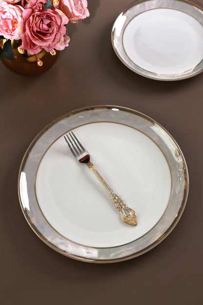 Royal Crest 6 Pcs Dinner Forks (Palace Collection, 24K Gold Plated)