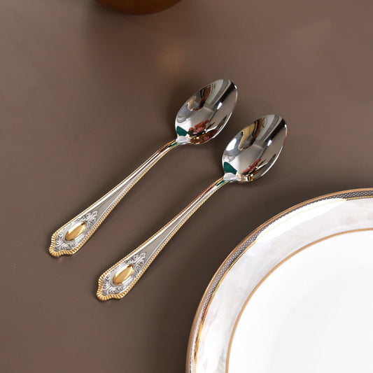 Empress Gold 6 Pcs Dinner Spoons (Palace Collection, 24K Gold Plated)