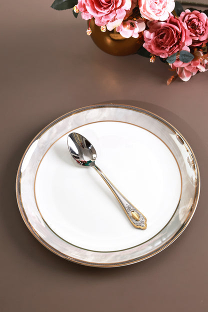 Empress Gold 6 Pcs Dessert Spoons (Palace Collection, 24K Gold Plated)