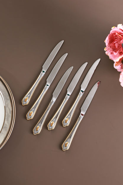Empress Gold 6 Pcs Knives (Palace Collection, 24K Gold Plated)