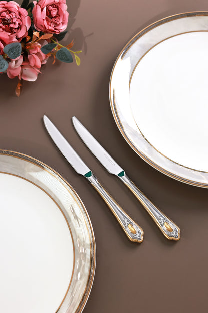 Empress Gold 24 Pcs Cutlery Set (Palace Collection, 24K Gold Plated)