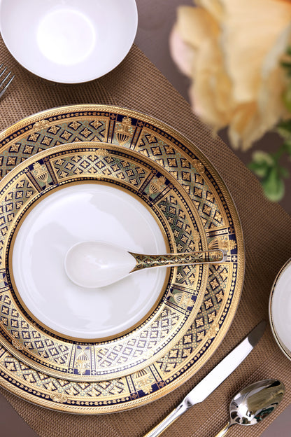 Tresor du Palais 42 Pcs Dinner Set (Palace Collection, 24K Embossed Gold) - Vigneto