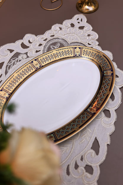 Tresor du Palais 42 Pcs Dinner Set (Palace Collection, 24K Embossed Gold) - Vigneto