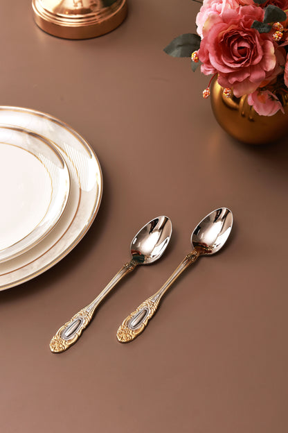 Regal Medallion 6 Pcs Dinner Spoons (Palace Collection, 24K Gold Plated)