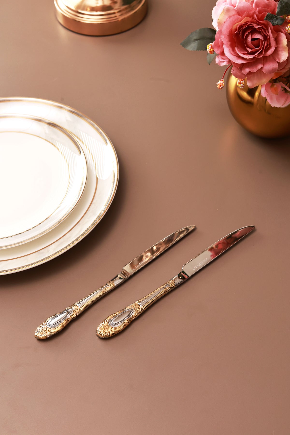 Regal Medallion 6 Pcs Knives (Palace Collection, 24K Gold Plated)
