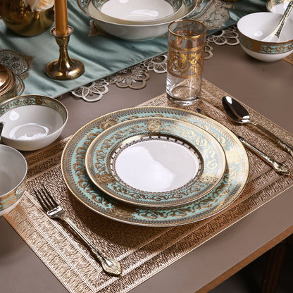 Rococo Majeste 42 Pcs Dinner Set (Palace Collection, 24K Embossed Gold)