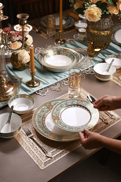Rococo Majeste 42 Pcs Dinner Set (Palace Collection, 24K Embossed Gold)