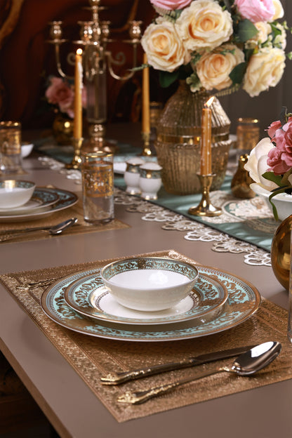 Rococo Majeste 42 Pcs Dinner Set (Palace Collection, 24K Embossed Gold)