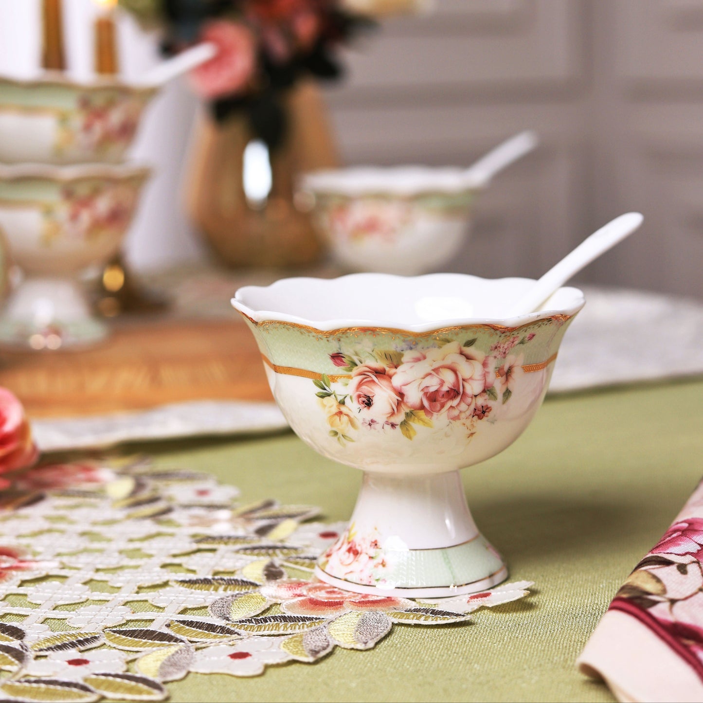 Pistachio Green Dessert Cups (Set of 6) - Vigneto