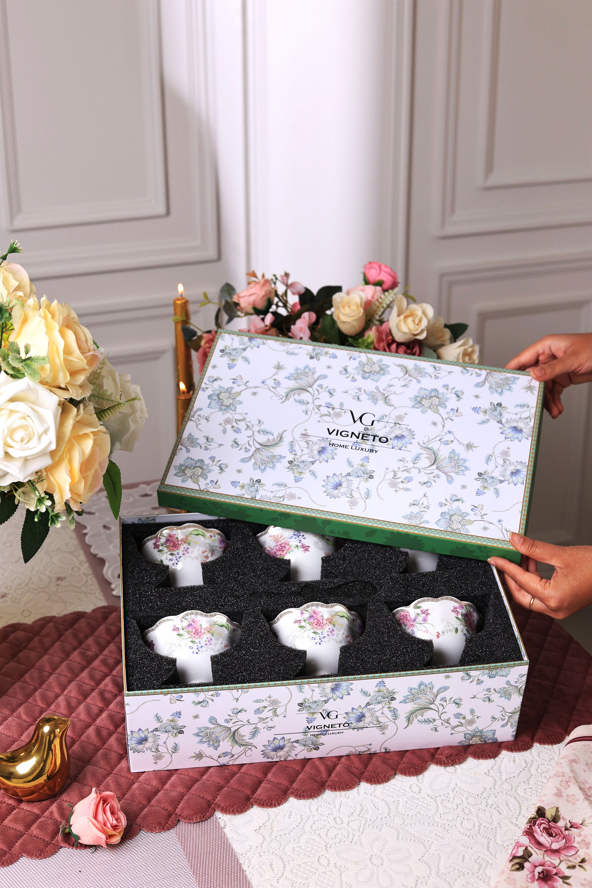 Lilac Garden Dessert Cups (Set of 6) - Vigneto