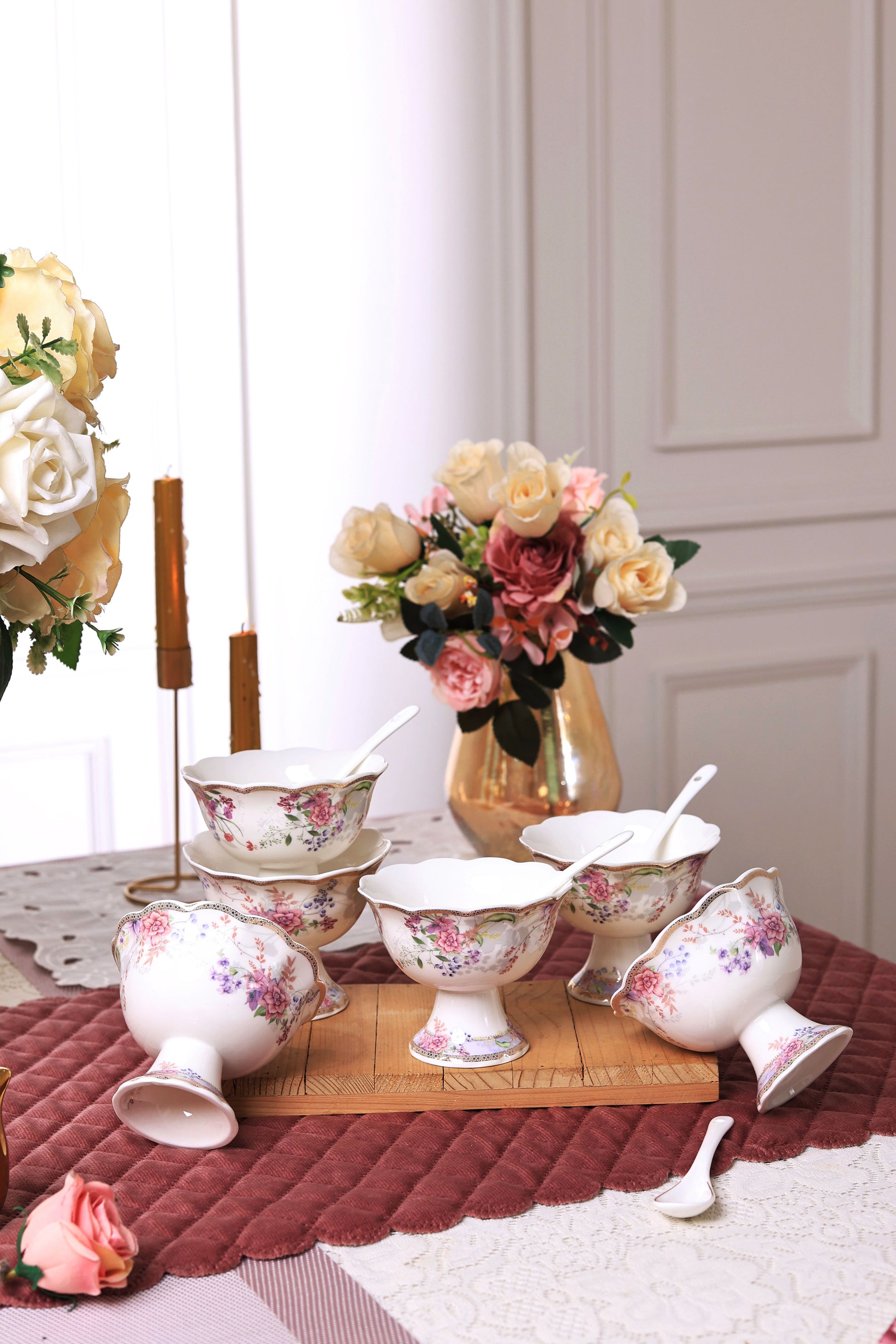 Lilac Garden Dessert Cups (Set of 6) - Vigneto