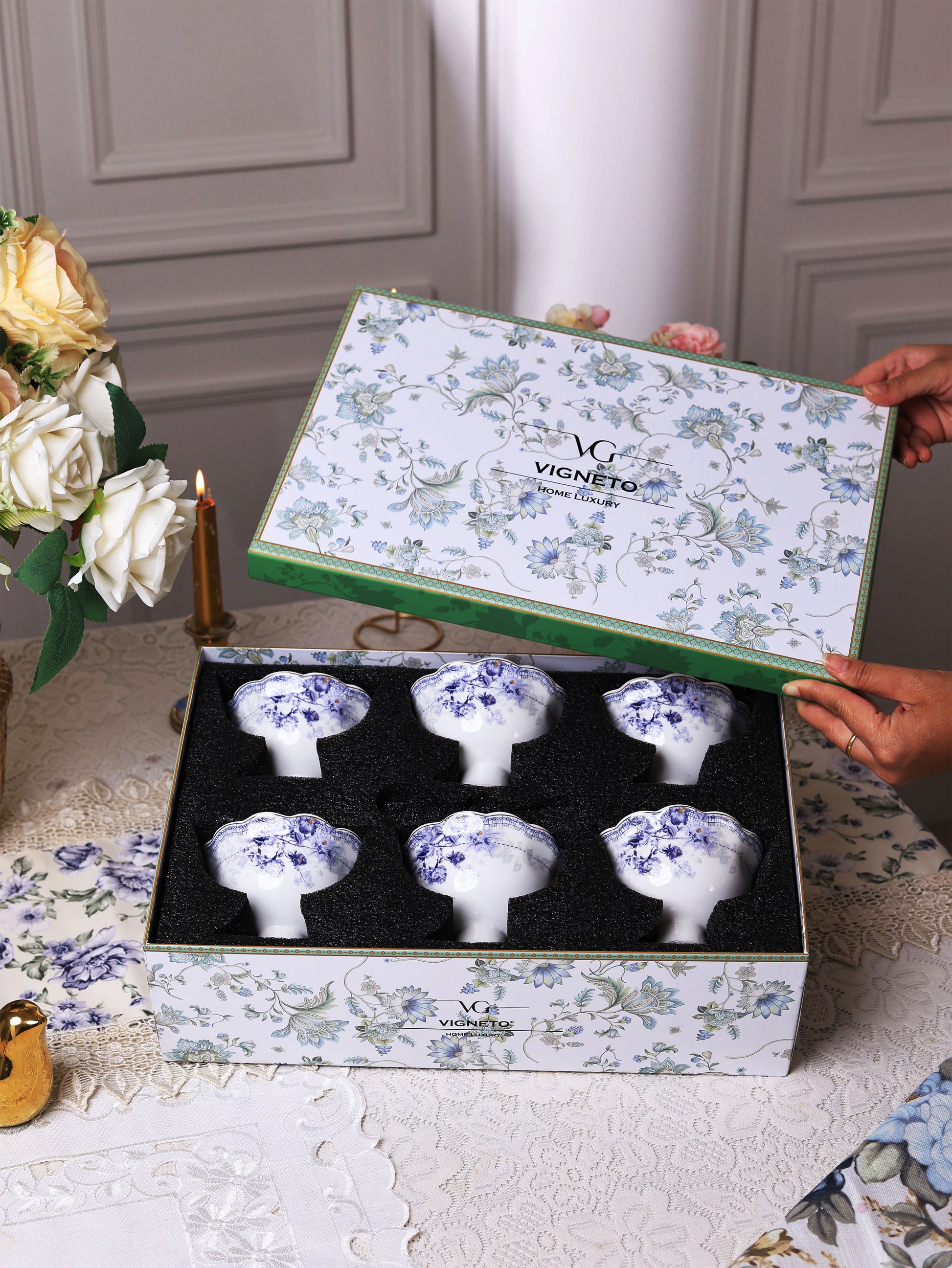Jardin de Jouy Dessert Cups (Set of 6) - Vigneto