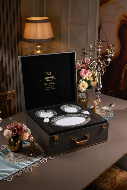 Rococo Majeste 42 Pcs Dinner Set (Palace Collection, 24K Embossed Gold)