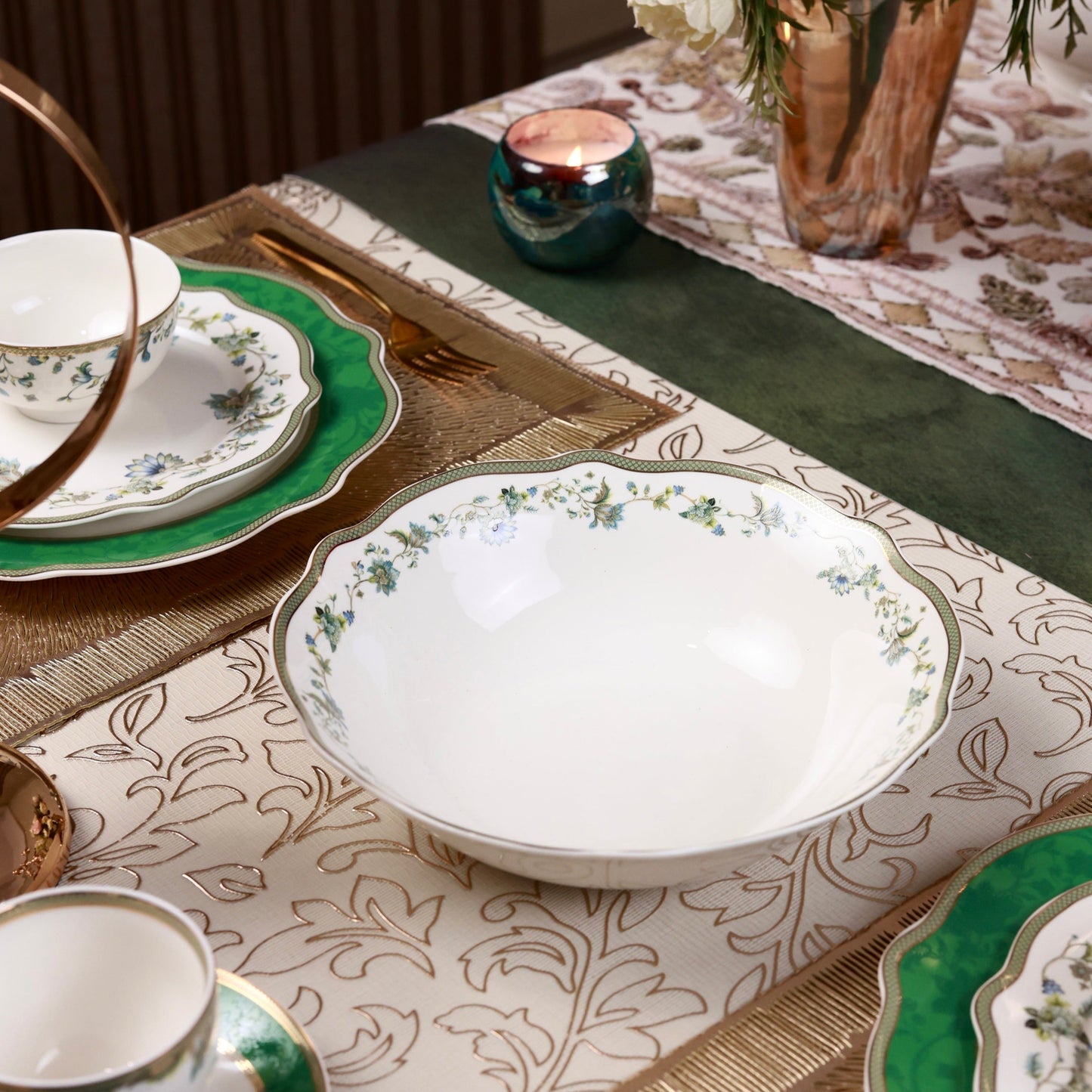 Tudor Green 36 Pcs Dinner Set