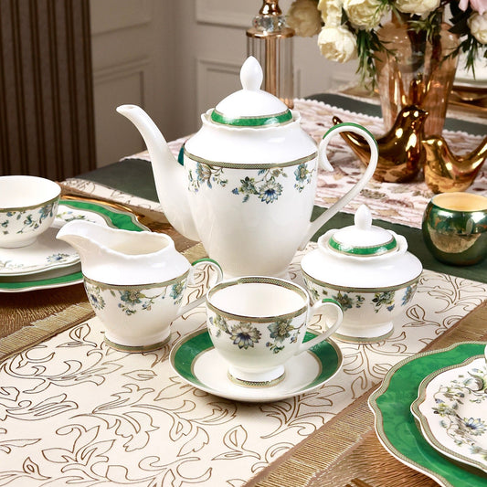 Tudor Green 15 Pcs Tea Set