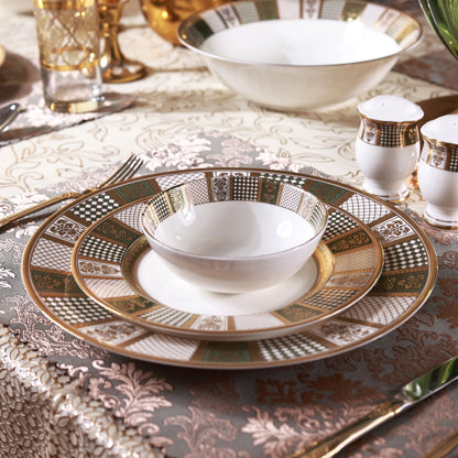 Emerald d'Or 42 Pcs Dinner Set (Palace Collection, 24K Embossed Gold)