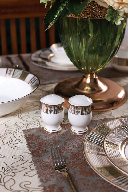 Emerald d'Or 42 Pcs Dinner Set (Palace Collection, 24K Embossed Gold)