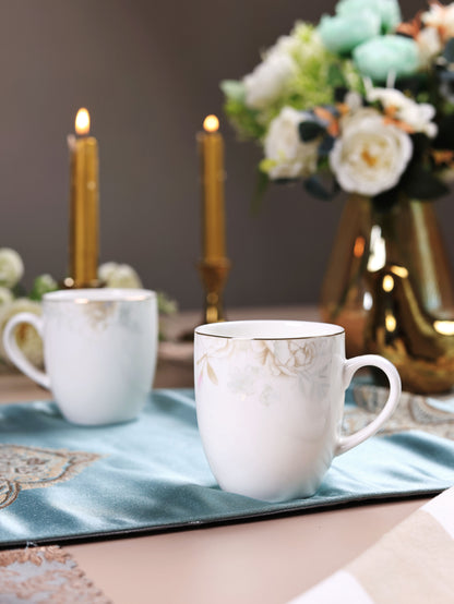 Sage Blume Mug Set (Capacity 180 ML, Set of 6) - Vigneto