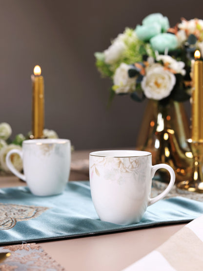 Sage Blume Mug Set (Capacity 180 ML, Set of 6) - Vigneto