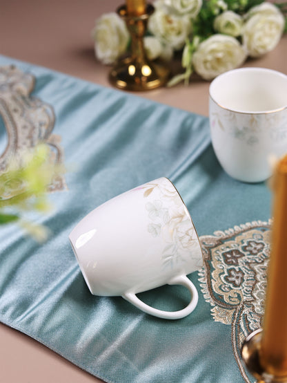 Sage Blume Mug Set (Capacity 180 ML, Set of 6) - Vigneto