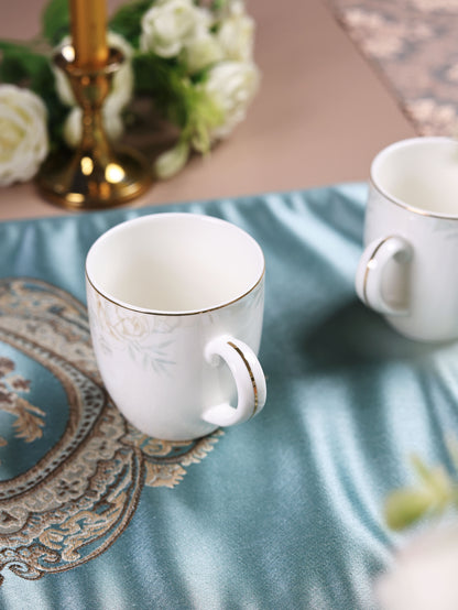 Sage Blume Mug Set (Capacity 180 ML, Set of 6) - Vigneto
