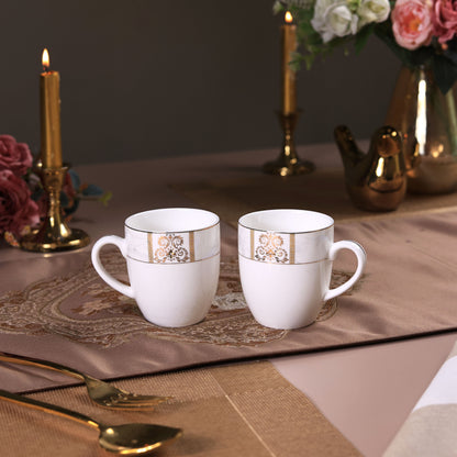 Regency Gold Mug Set (Capacity 170 ML, Set of 6) - Vigneto