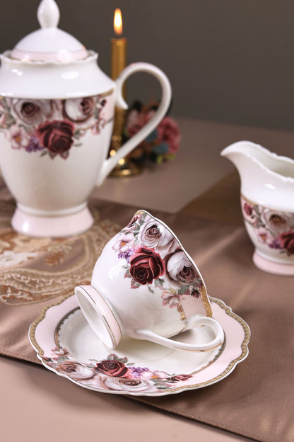 Rose Garden 15 Pcs Tea Set (Vintage Collection) - Vigneto