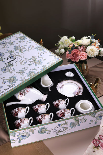 Rose Garden 15 Pcs Tea Set (Vintage Collection) - Vigneto