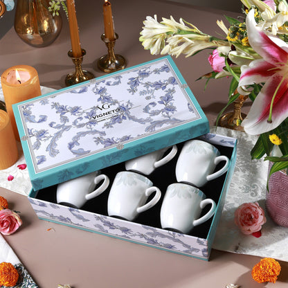La Pacifique Mug Set (Capacity 180 ML, Set of 6)