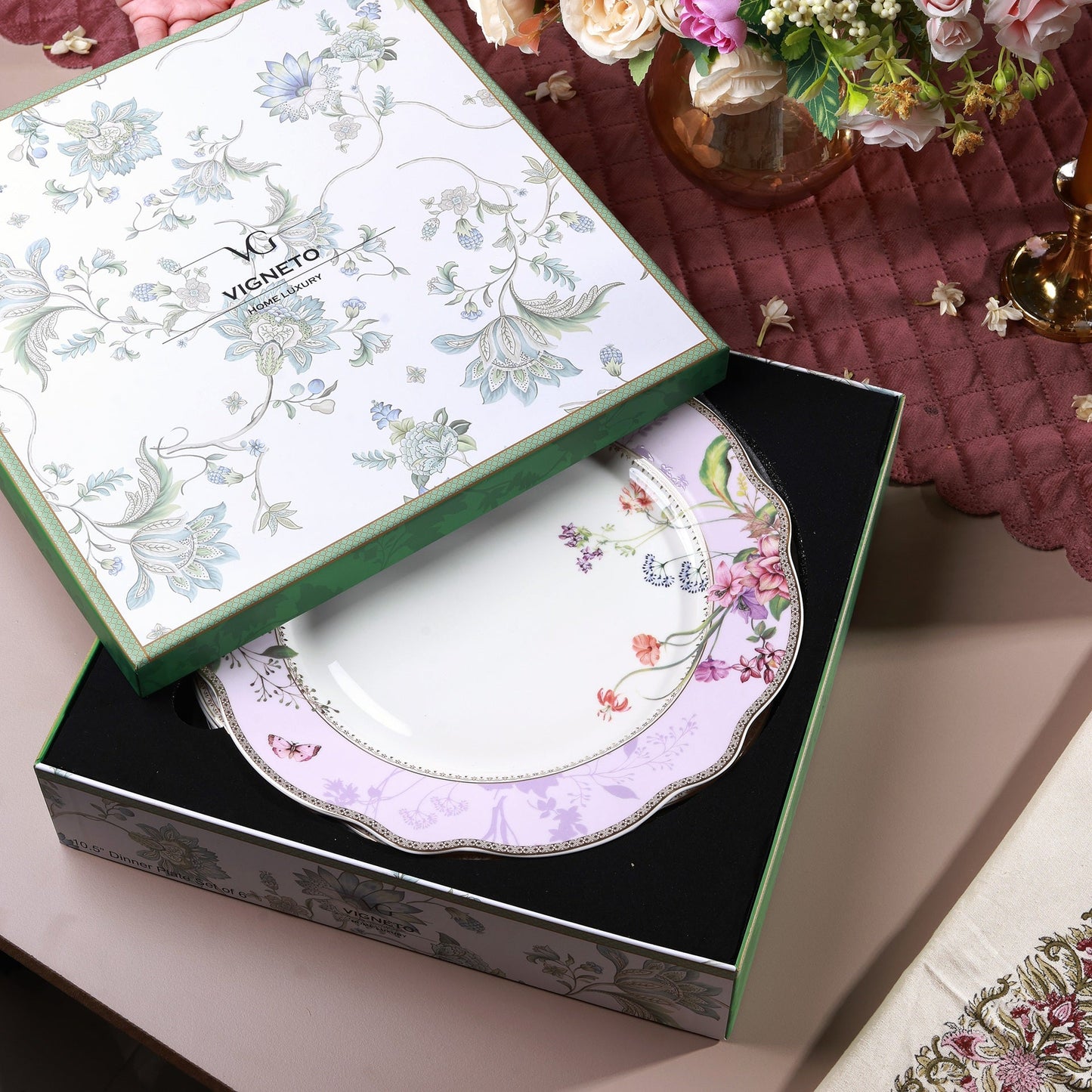 Lilac Garden 10.5" Dinner Plates (Set of 6)