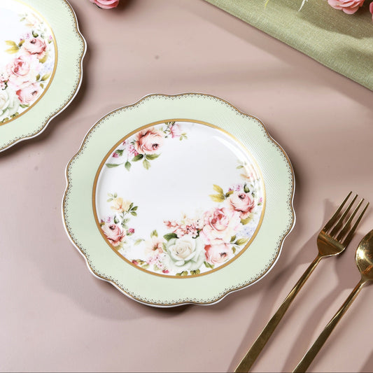 Pistachio Green 8" Quarter Plates (Set of 6)