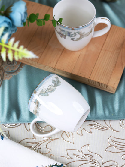 Oriental Blume Mug Set (Capacity 180 ML, Set of 6)