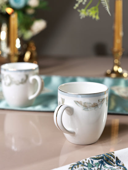 Oriental Blume Mug Set (Capacity 180 ML, Set of 6)
