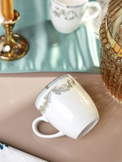 Oriental Blume Mug Set (Capacity 180 ML, Set of 6)